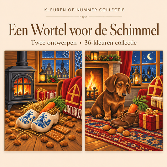 Een Wortel voor de Schimmel – Kleuren op Nummer Set met twee ontwerpen