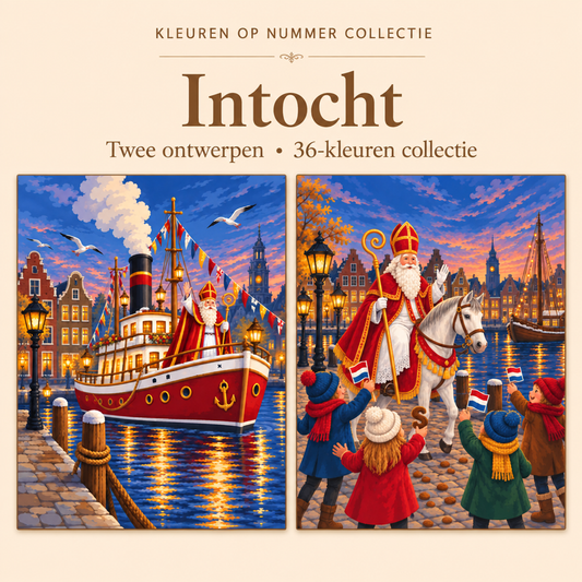 Intocht – Kleuren op Nummer Set met twee ontwerpen
