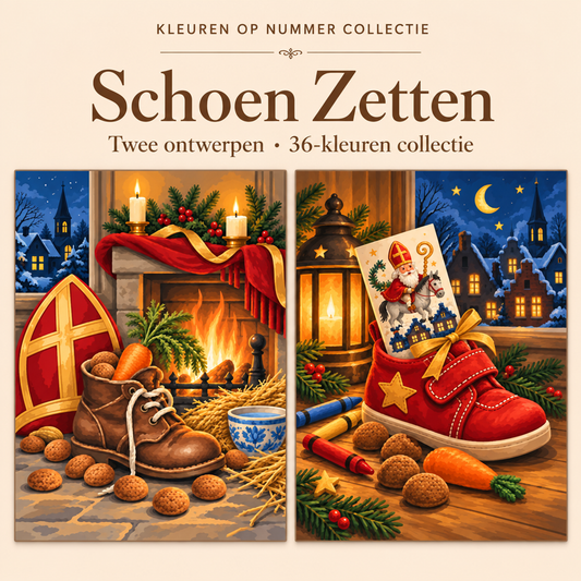 Schoen Zetten – Kleuren op Nummer Set met twee ontwerpen