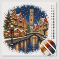Grachten von Brügge mit Weihnachtsmarkt — Kreuzstich-Set 1