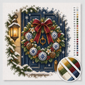 Delft Blue Christmas Wreath — Cross Stitch Kit 1