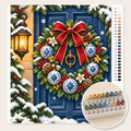 Delft Blue Christmas Wreath — Paint by Numbers 1