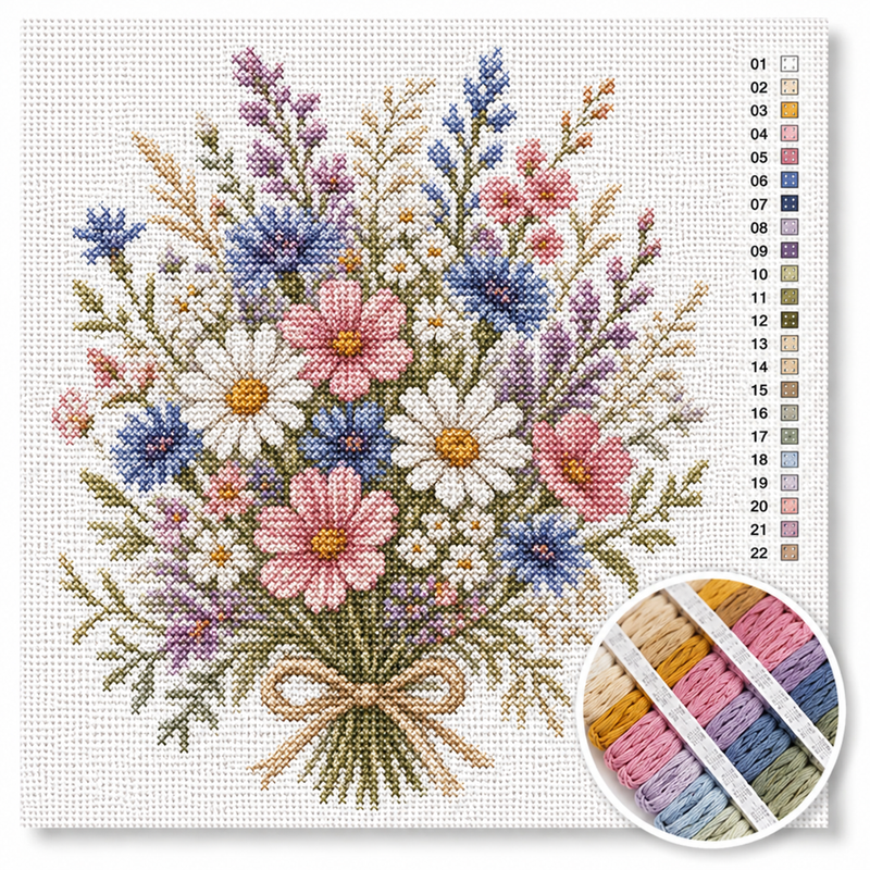 Wild Spring Flowers — Cross Stitch Kit