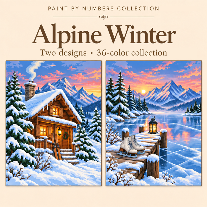 Alpine Winter – Paint by Numbers Set (Hero EN)
