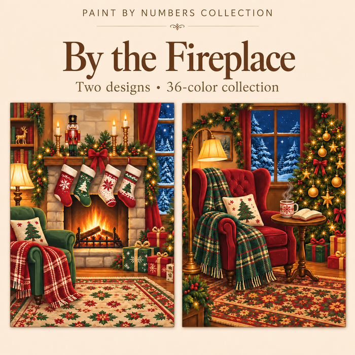 By the Fireplace – Paint by Numbers Set (Hero EN)
