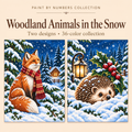 Woodland Animals in the Snow – Paint by Numbers Set (Hero EN) 1
