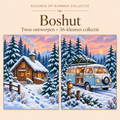 Forest Cabin – Paint by Numbers Set (2 canvases) 1