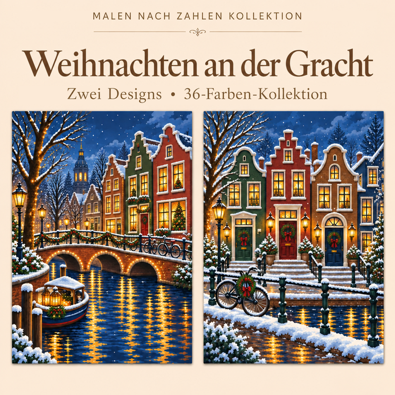 Weihnachten an der Gracht – Malen nach Zahlen Set (Hero DE)