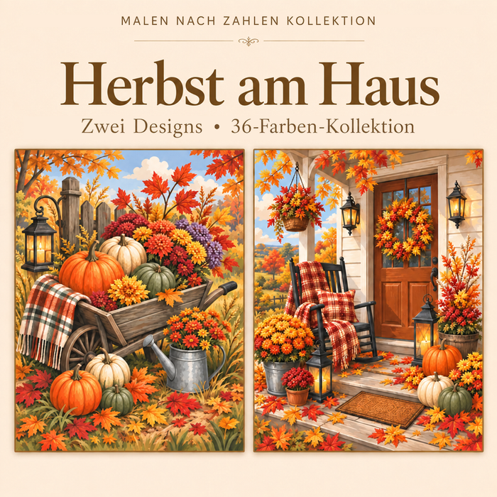 Herbst am Haus – Malen nach Zahlen Set (Hero DE)