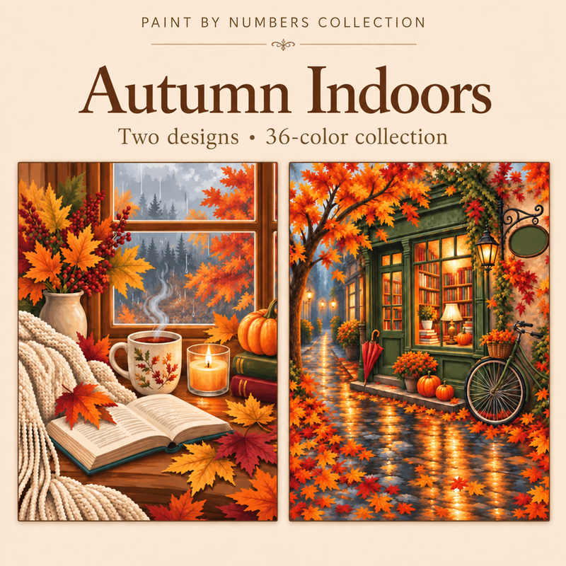 Autumn Indoors – Paint by Numbers Set (Hero EN)