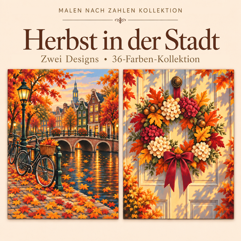 Herbst in der Stadt – Malen nach Zahlen Set (Hero DE)