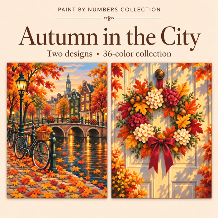 Autumn in the City – Paint by Numbers Set (Hero EN)