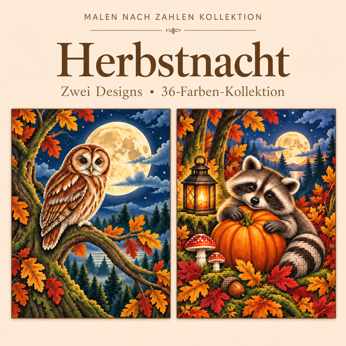 Herbstnacht – Malen nach Zahlen Set (Hero DE)