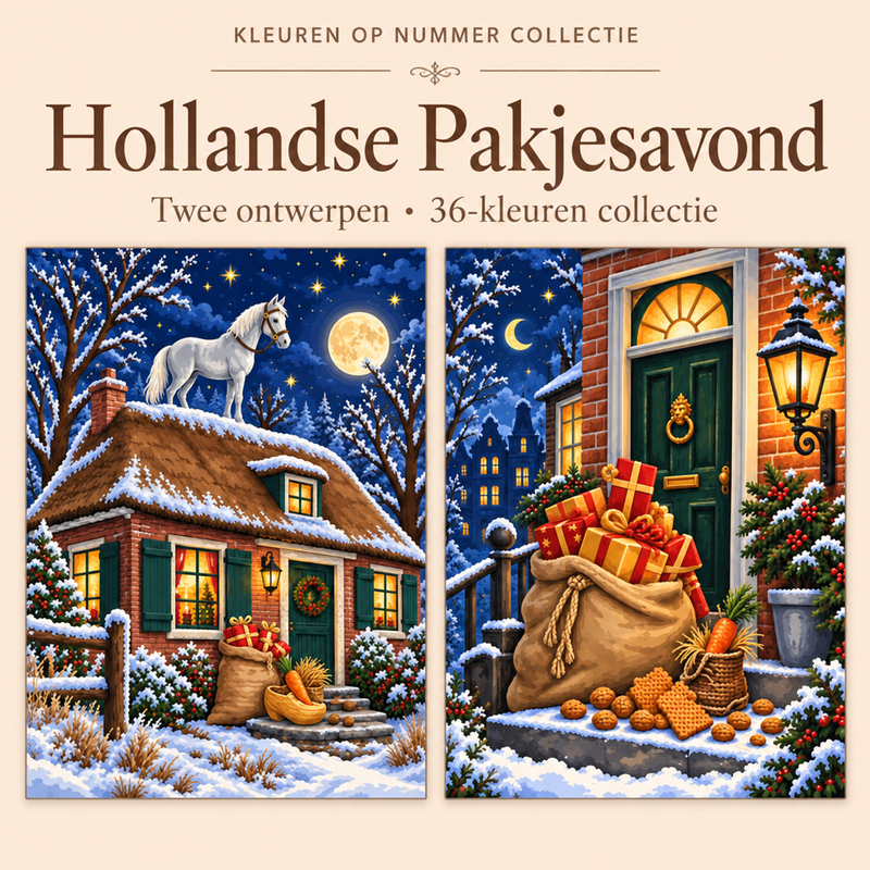 Dutch Gift Evening – Paint by Numbers Set (2 canvases)