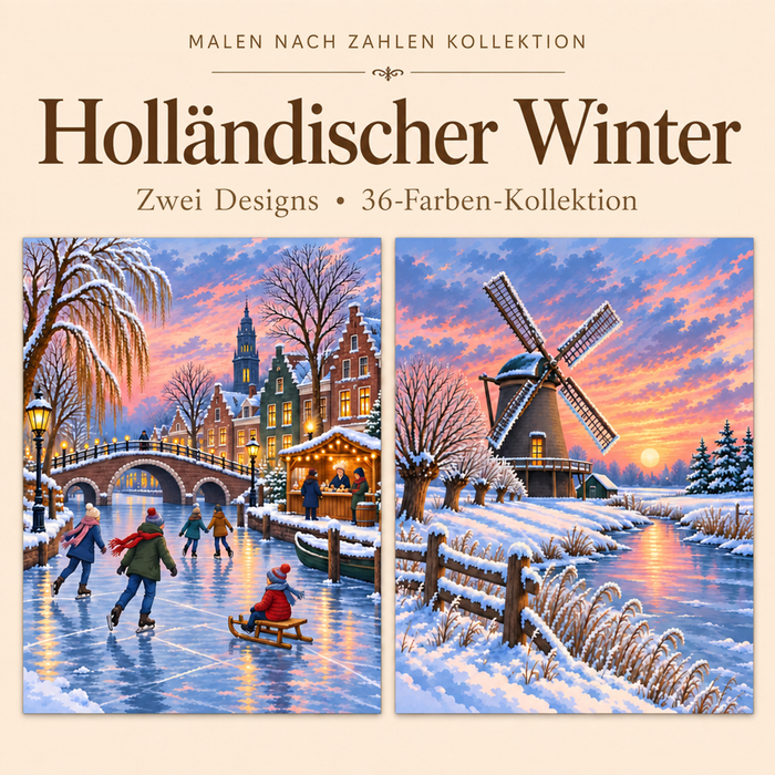 Holländischer Winter – Malen nach Zahlen Set (Hero DE)