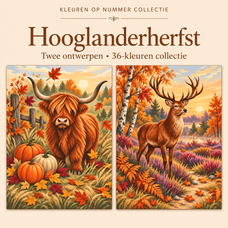 Highland Autumn – Paint by Numbers Set (2 canvases)