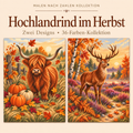 Hochlandrind im Herbst – Malen nach Zahlen Set (Hero DE) 1