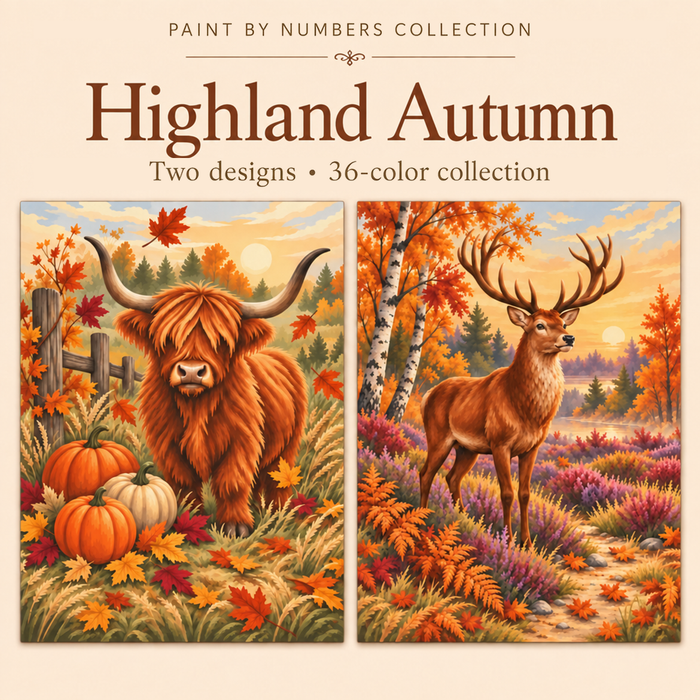 Highland Autumn – Paint by Numbers Set (Hero EN)