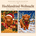 Hochlandrind-Weihnacht – Malen nach Zahlen Set (Hero DE) 1