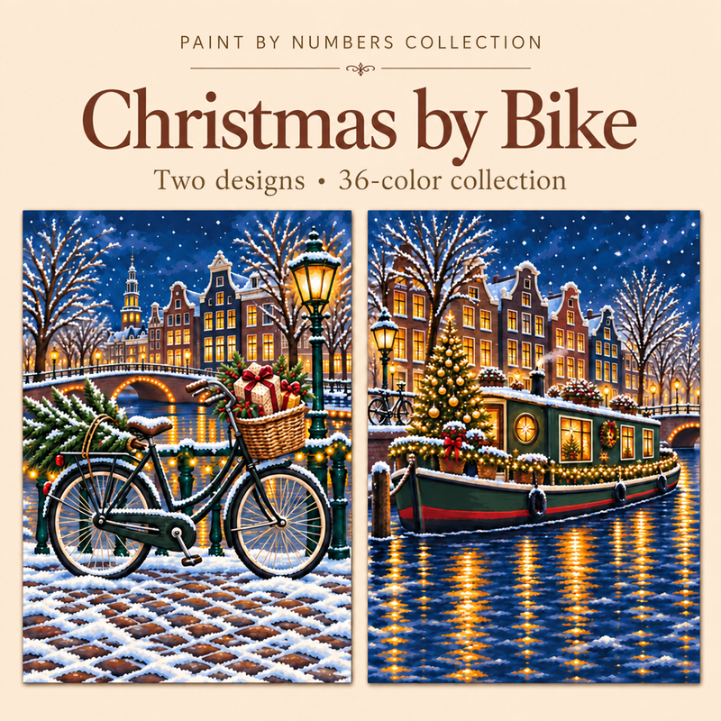 Christmas by Bike – Paint by Numbers Set (Hero EN)