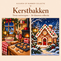 Kerstbakken – Kleuren op Nummer Set (2 canvassen) 1