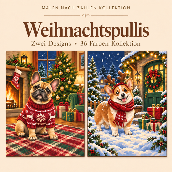 Weihnachtspullis – Malen nach Zahlen Set (Hero DE)