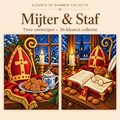 Mitre & Staff – Paint by Numbers Set (2 canvases) 1