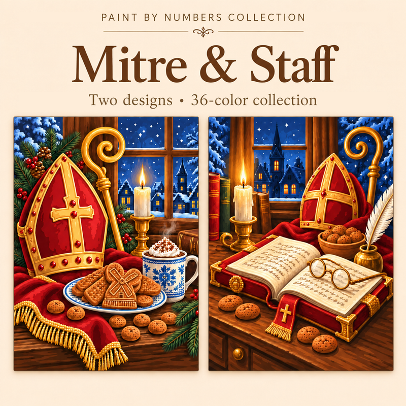 Mitre & Staff – Paint by Numbers Set (Hero EN)