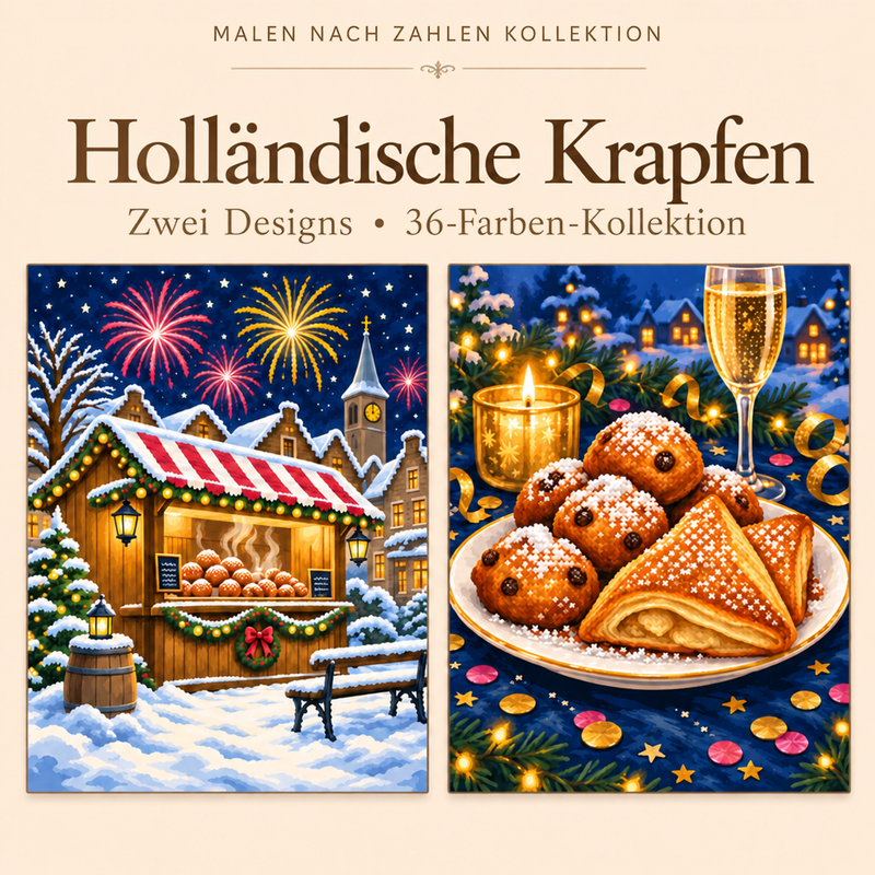 Holländische Krapfen – Malen nach Zahlen Set (Hero DE)