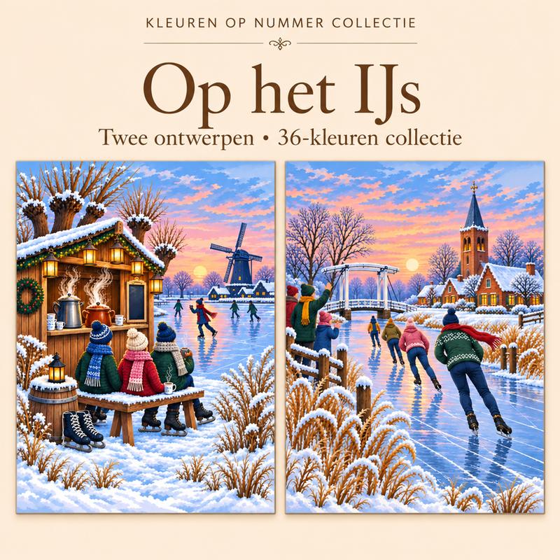 On the Ice – Paint by Numbers Set (2 canvases)