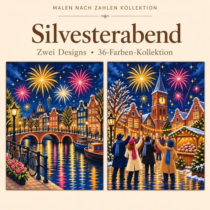 Silvesterabend – Malen nach Zahlen Set (Hero DE)