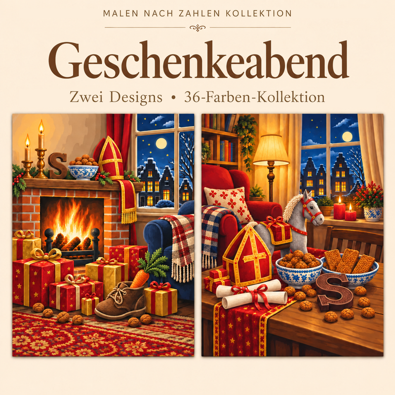 Geschenkeabend – Malen nach Zahlen Set (Hero DE)