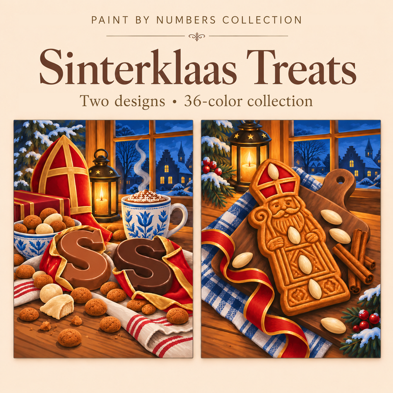 Sinterklaas Treats – Paint by Numbers Set (Hero EN)