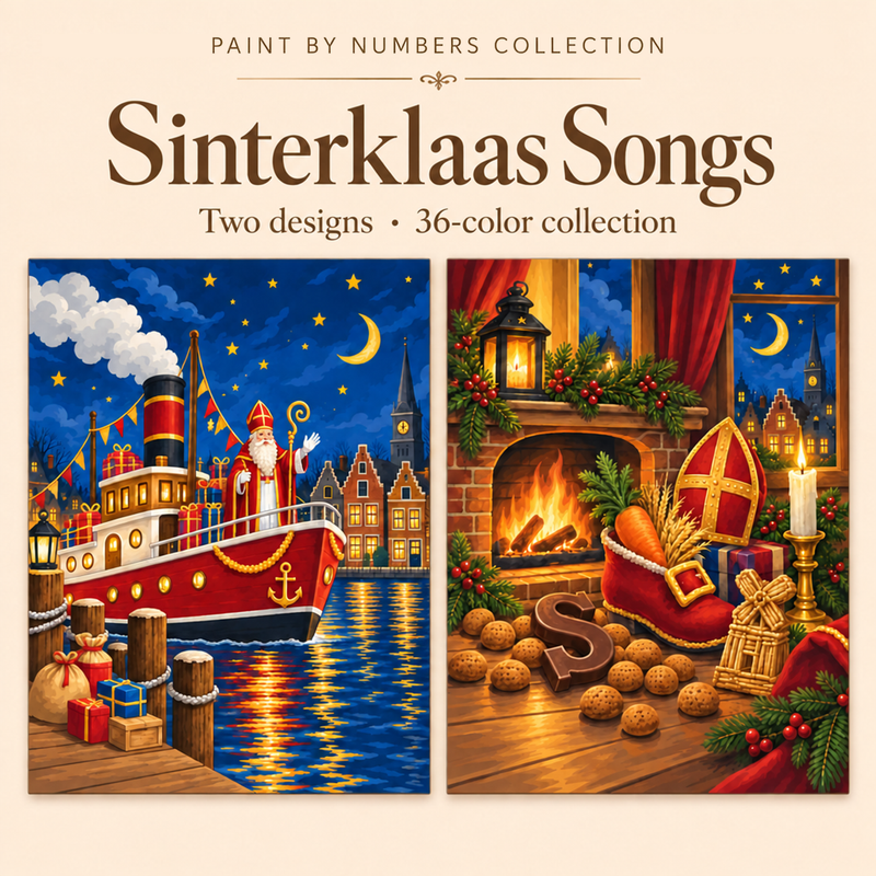 Sinterklaas Songs – Paint by Numbers Set (Hero EN)