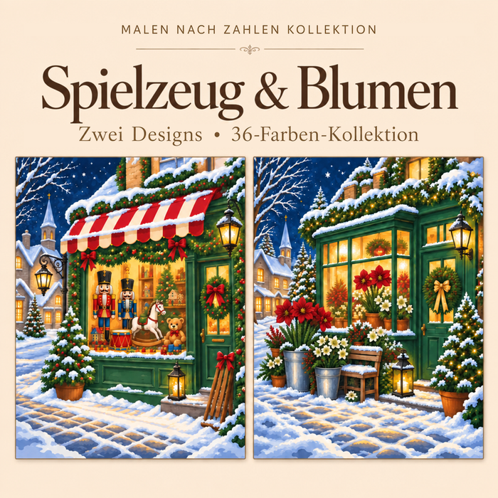 Spielzeug & Blumen – Malen nach Zahlen Set (Hero DE)