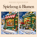 Spielzeug & Blumen – Malen nach Zahlen Set (Hero DE) 1