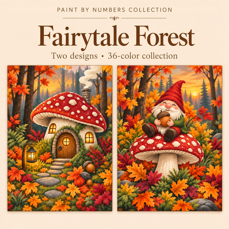 Fairytale Forest – Paint by Numbers Set (Hero EN)