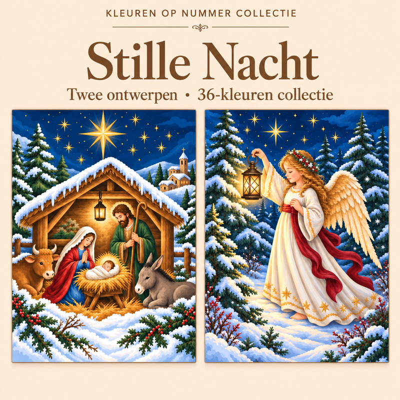 Silent Night – Paint by Numbers Set (2 canvases)