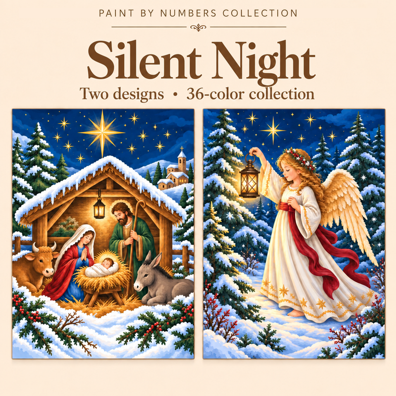 Silent Night – Paint by Numbers Set (Hero EN)
