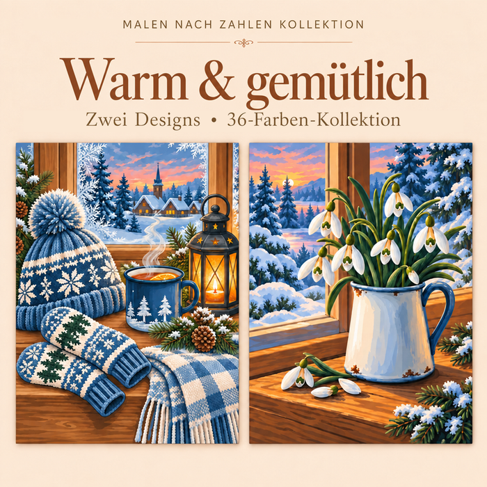 Warm & gemütlich – Malen nach Zahlen Set (Hero DE)