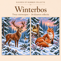 Winterbos – Kleuren op Nummer Set (2 canvassen) 1