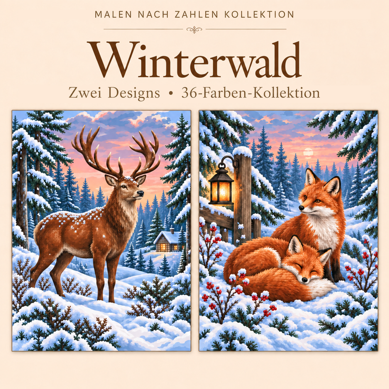 Winterwald – Malen nach Zahlen Set (Hero DE)