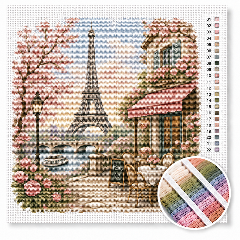 Eiffel Tower in Paris - Cross Stitch Kit