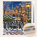Bicycle with a Christmas Tree on the Rack — Paint by Numbers 1