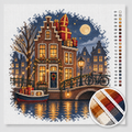 Canal House with Presents on the Roof — Cross Stitch Kit 1