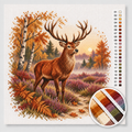Red Deer on the Veluwe in Autumn — Cross Stitch Kit 1