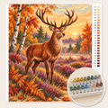 Hert op de Veluwe in de Herfst – Kleuren op Nummer canvas met stiftenset 1
