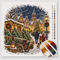 Christmas Tree Sale on the Village Square — Cross Stitch Kit 1