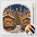 Christmas Market in a Dutch Town — Cross Stitch Kit 1