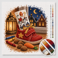 Kinderschoentje met Tekening voor Sint — Kruissteek Pakket 1